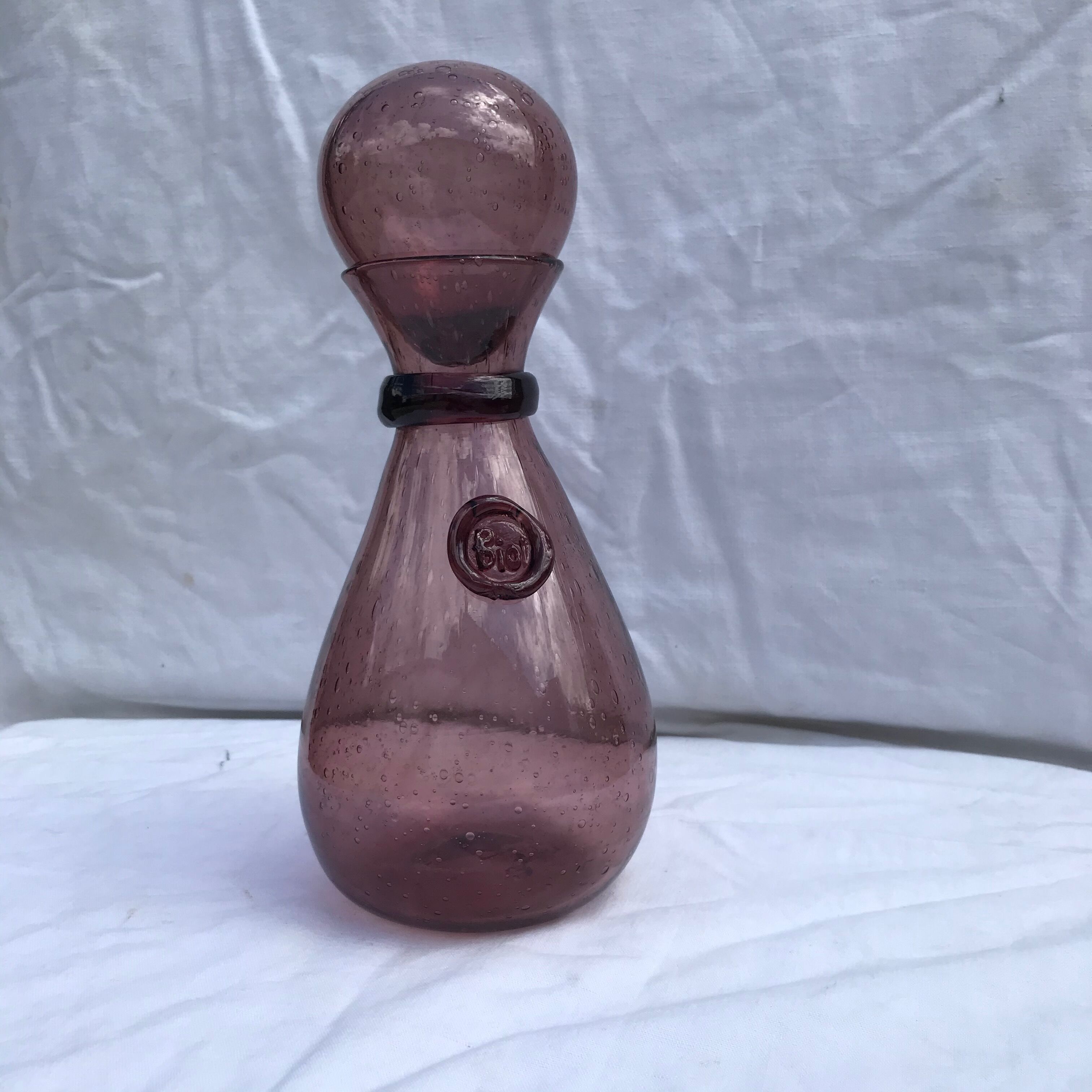 Blown glass Biot orangeade service