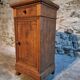 Antique French oak bedside table, early 20th century.