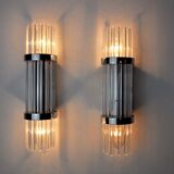 Paire d'appliques de la maison Sciolari, verre de murano, Italie, 1970