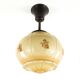 Art Deco ceiling lamp, double-layered glass, ebonite, Germany, 1930s