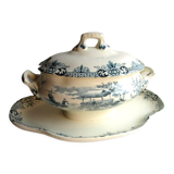 Sauce boat couvert, terre de fer gris-bleu: saïgon, choisy le roi hb & cie.