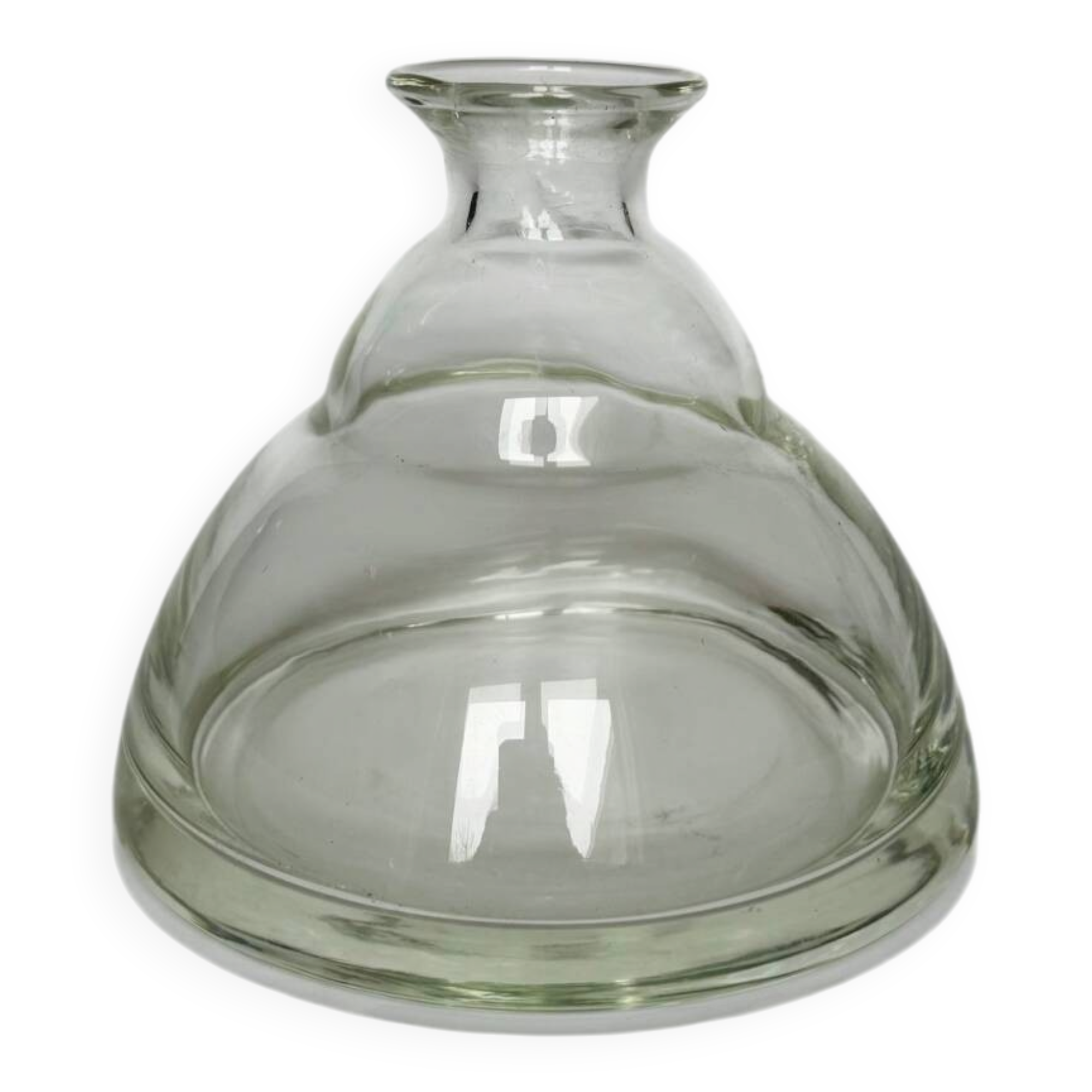 Vintage Modernist Bubble Clear Glass Vase