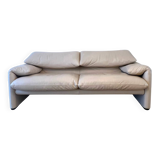 Maralunga leather sofa by Cassina