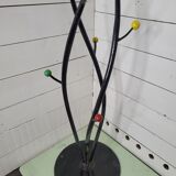Vintage coat rack with multicolored ball