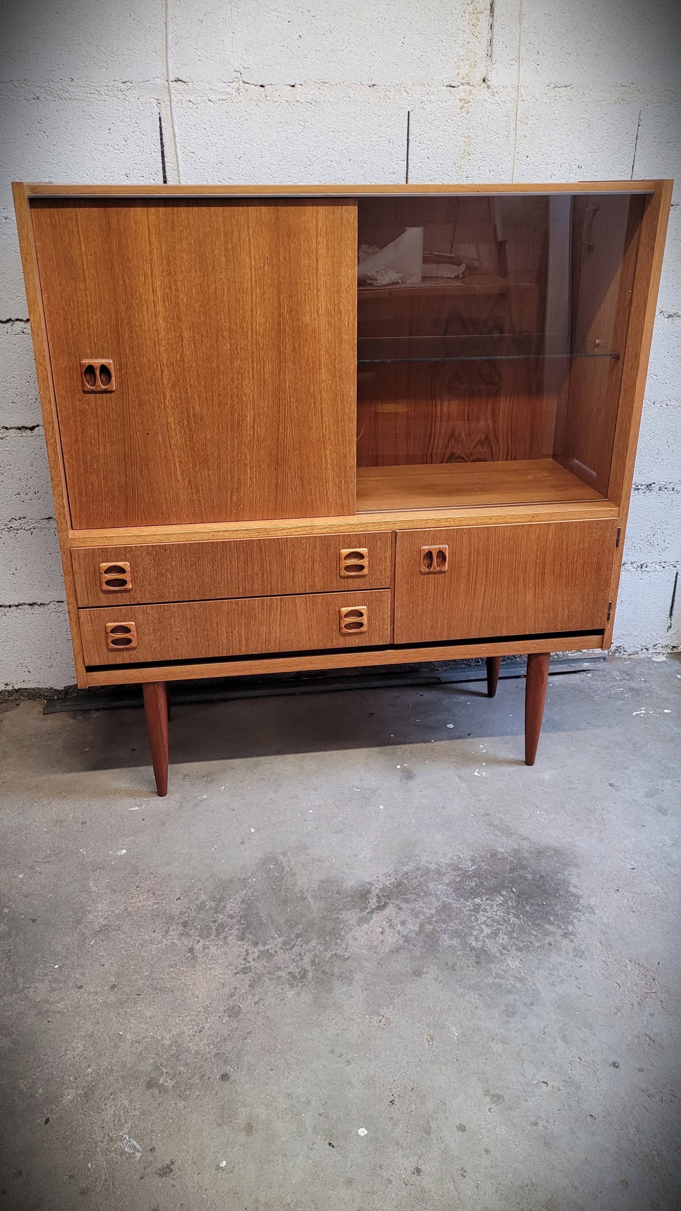 Scandinavian design sideboard in vintage teak