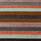 Tapis couloir artisanal, look bohème, couleurs pastel délavées, 415x70Cm