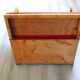 Vintage 1970s wicker cane storage bench chair