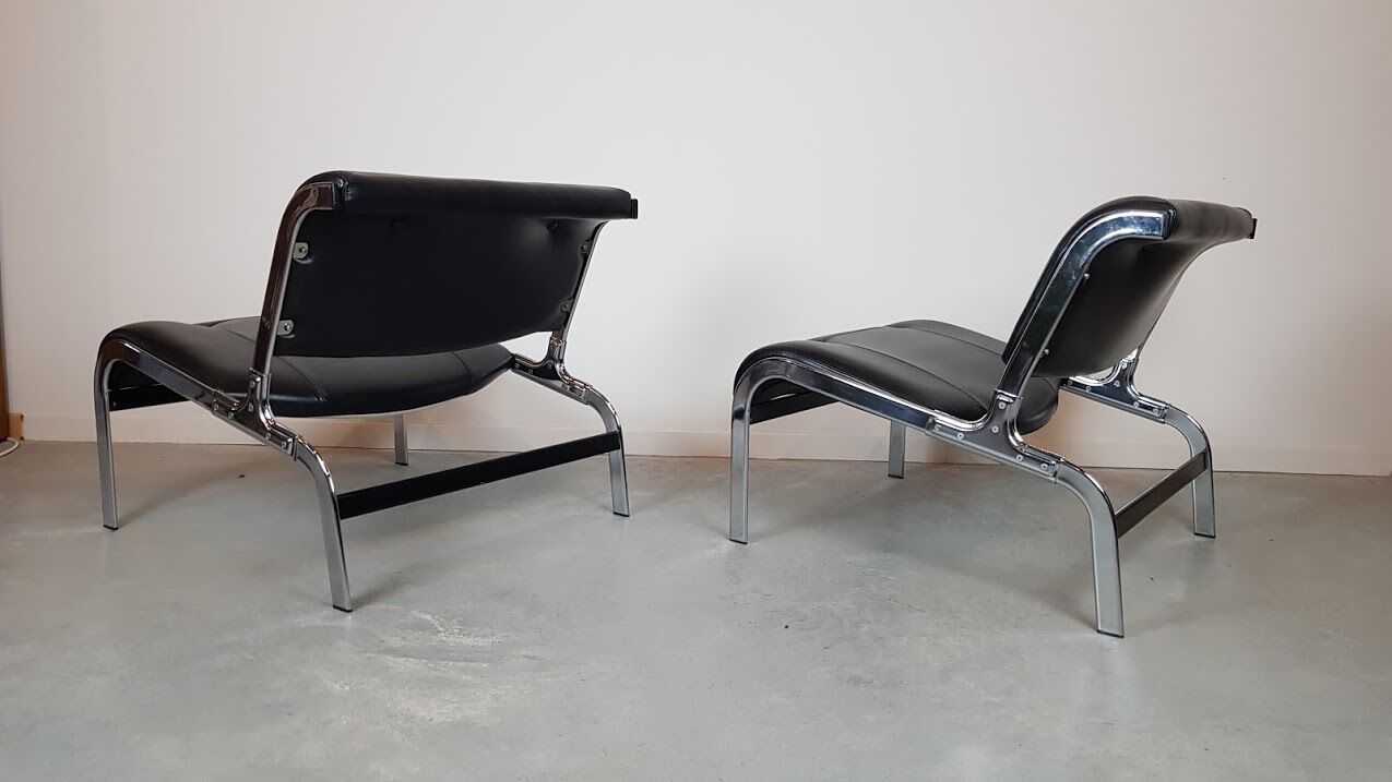 Paire de fauteuils Whist par Olivier Mourgue