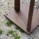 Floor lamp with shelf of the 40s/50s in beech lampshade red fabric
