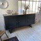60s brutalist black sideboard