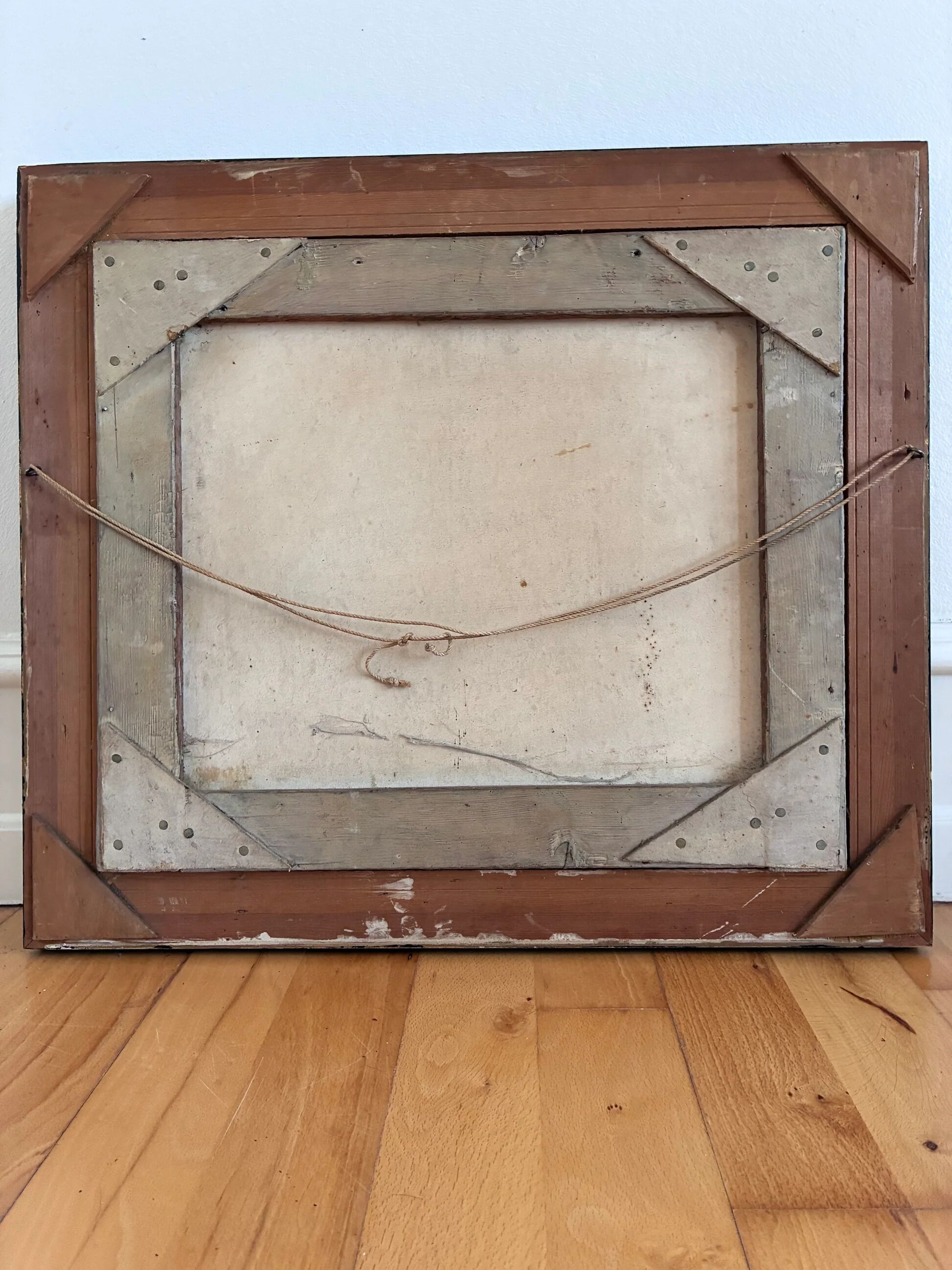 Vintage original landscape oil painting: Countryside nature wall art