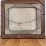 Vintage original landscape oil painting: Countryside nature wall art