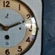 Vintage formica clock square silent wall clock "Jaz Blue"