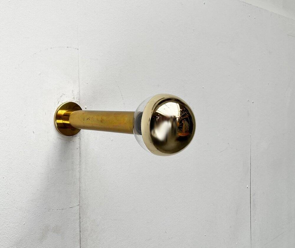 Vintage Space Age ceiling lamp in brass by Motoko Ishii for Staff, 1970s.