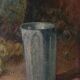 Tableau HST "Still Life with Peaches and Jug" 19th century signed