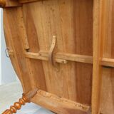 Cherry wood shuttered table.