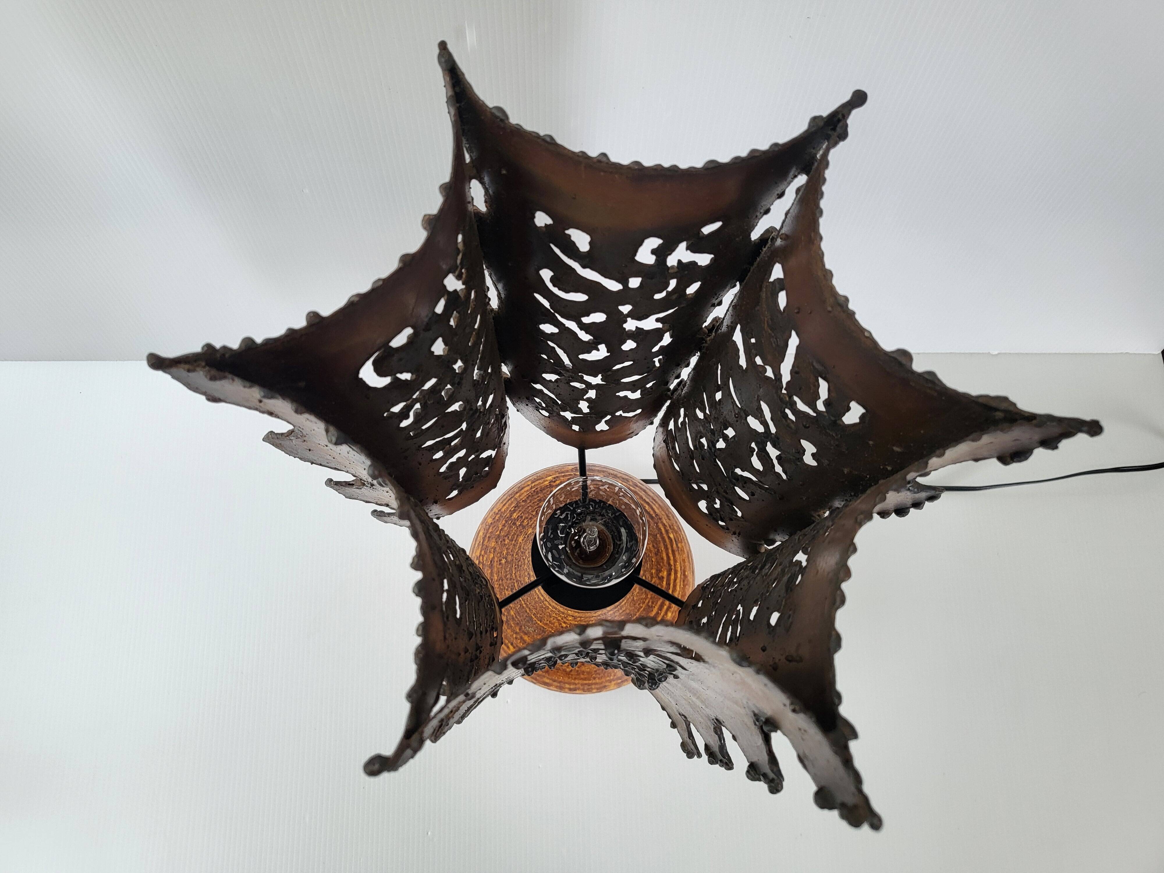 Vintage Accolay lamp in ceramic & metal 1960s