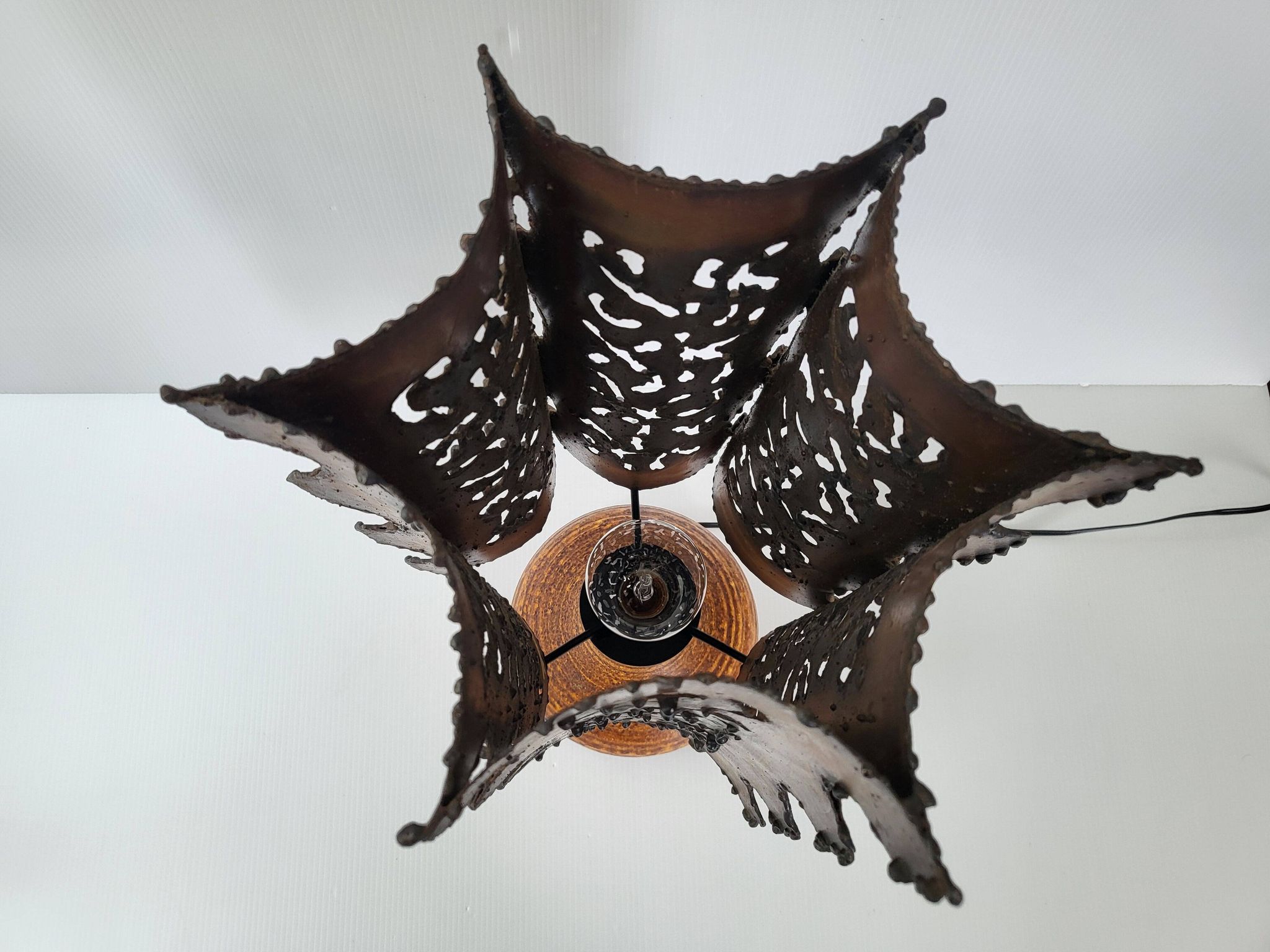 Vintage Accolay lamp in ceramic & metal 1960s