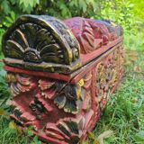 Balinese carved wooden box