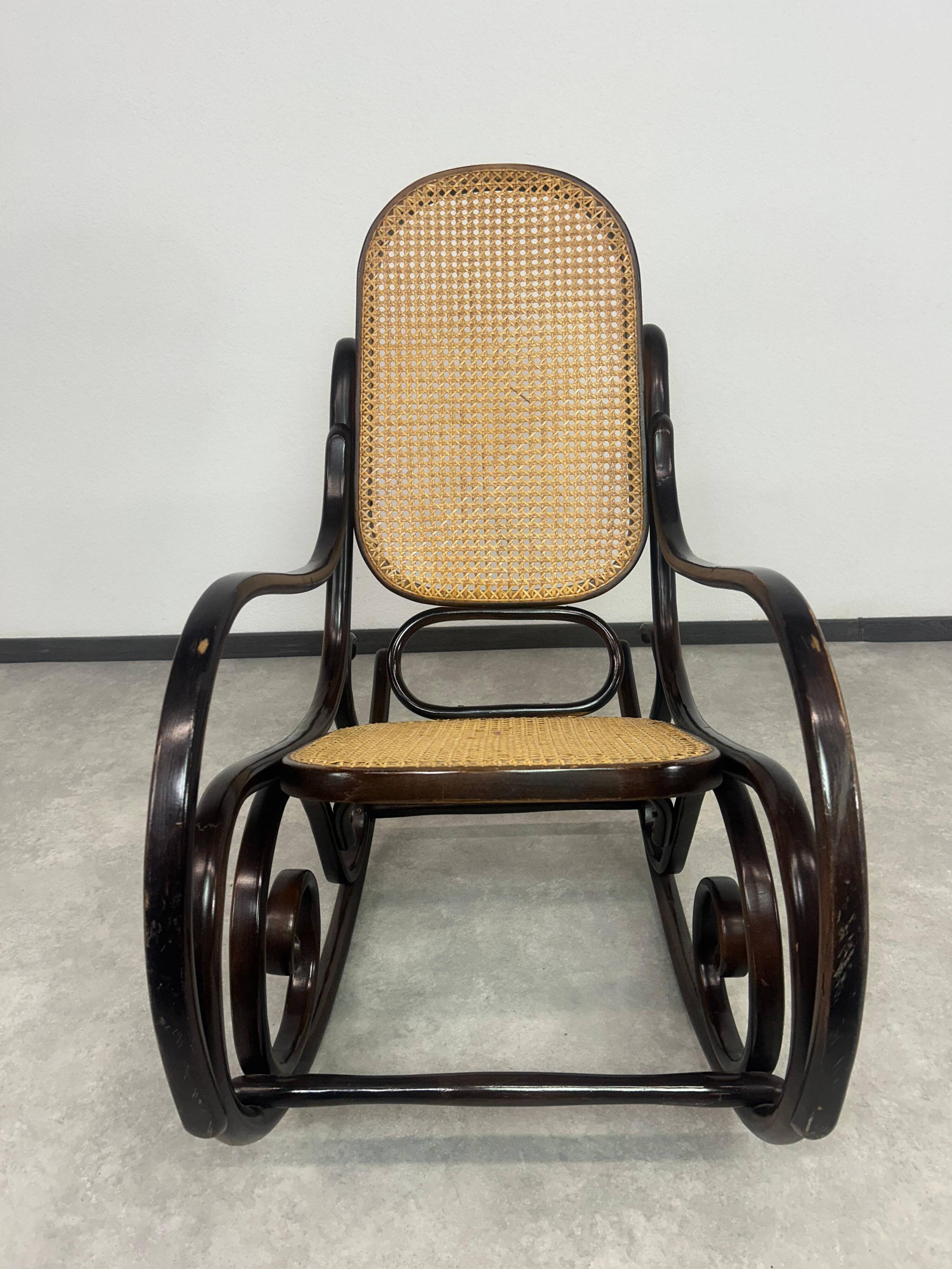 Bentwood rocking chair by Thonet