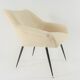 Ivory square shell chair