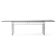 Brushed steel base dining table with glass top - Doge - Carlo Scarpa for Simon - 1970s