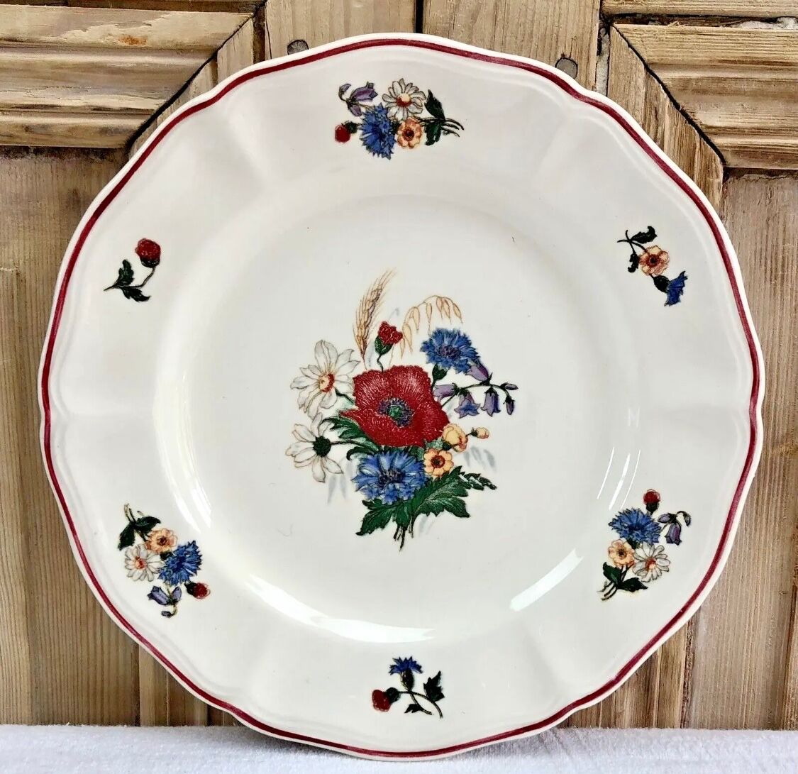 6 old dessert plates or dessert model Agreste Sarreguemines