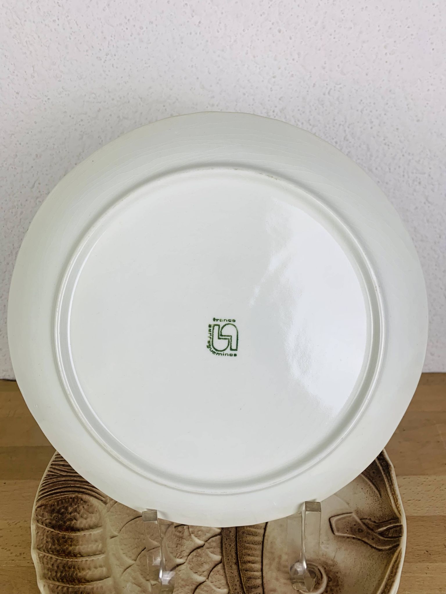 8 vintage Sarreguemines fish service plates