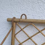 Vintage rattan wall shelf