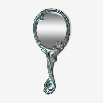 Art nouveau hand mirror