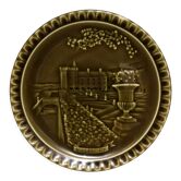 Plate in slip Gien decoration "castle of Villandry"