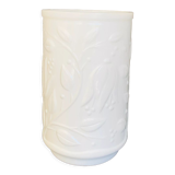 White vintage vase in opal glass