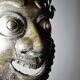 Masque africain en bronze vintage Bamoun, Cameroun