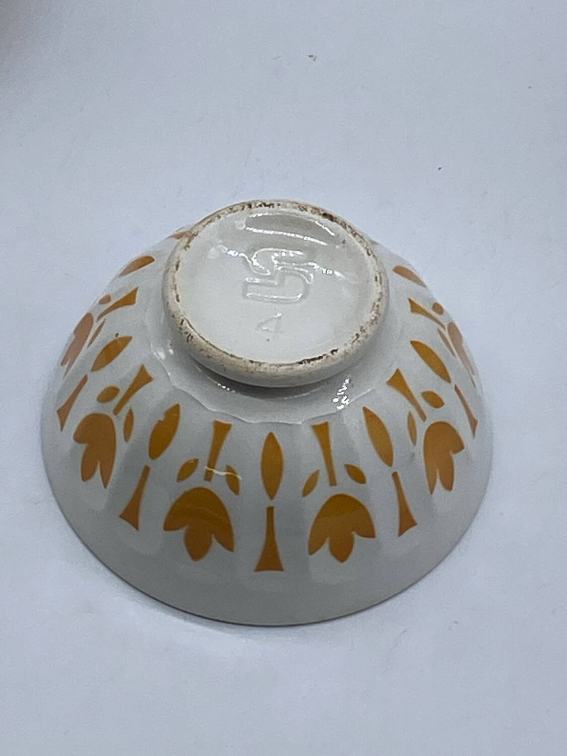 Trio of old Sarreguemines vintage ceramic bowls