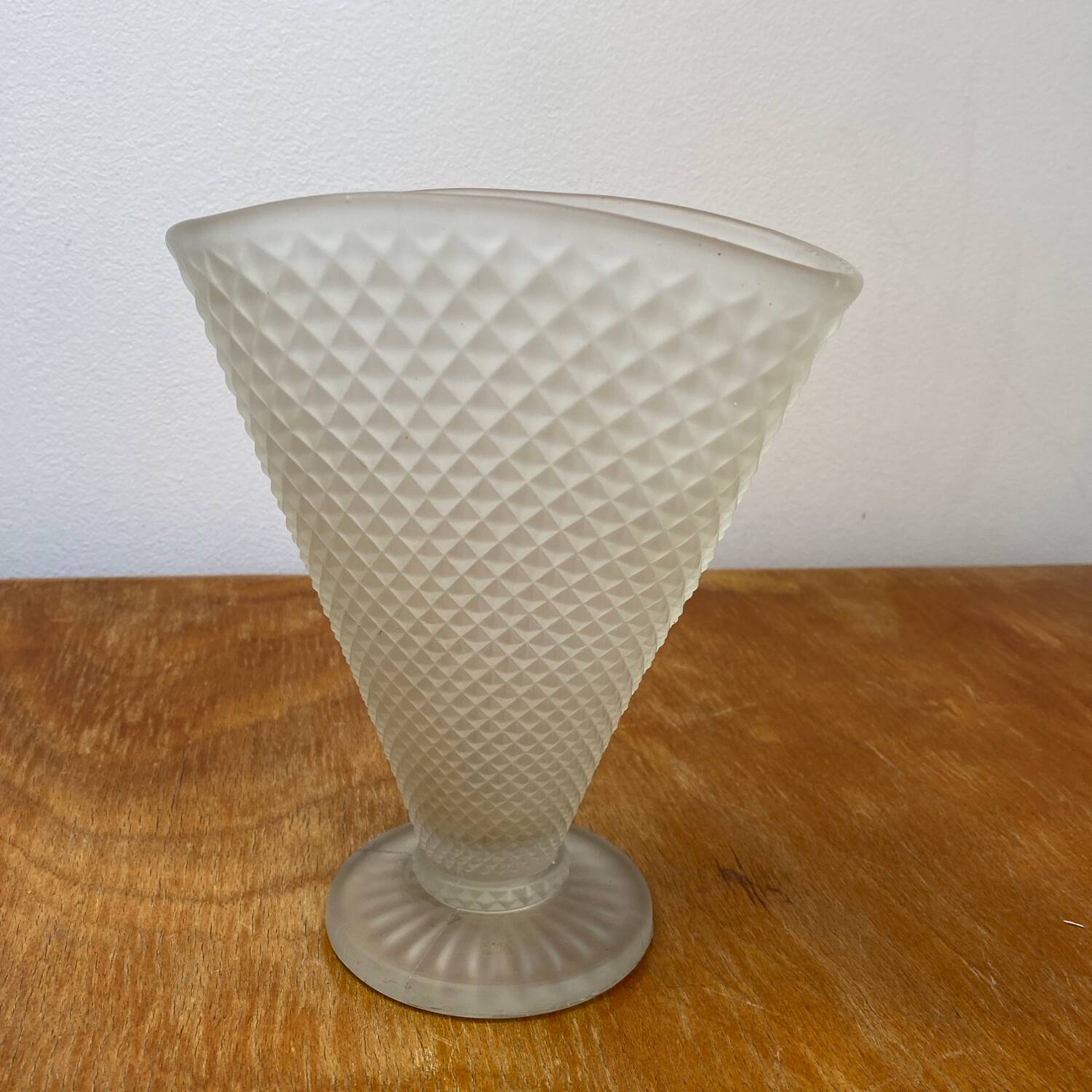 Frosted glass vase