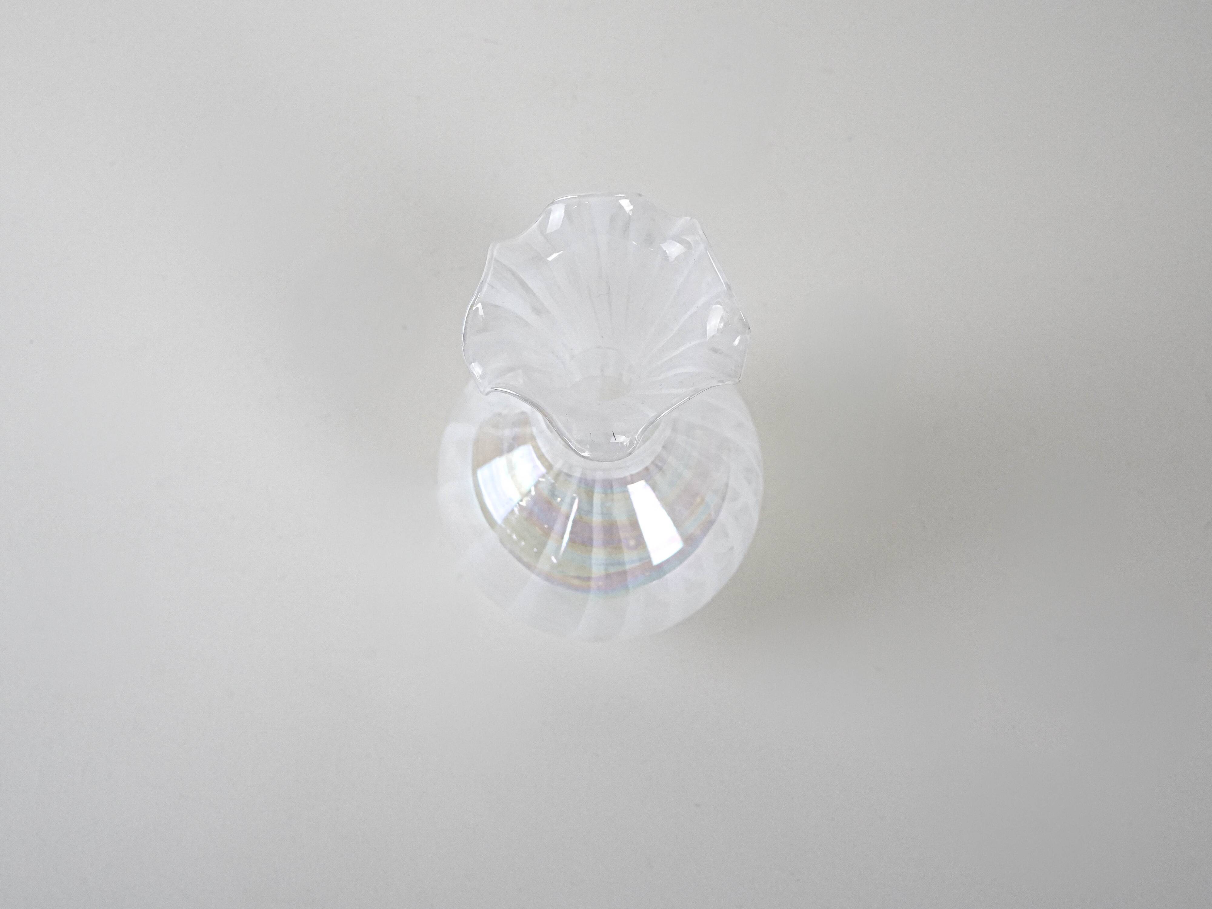 Glass vase, Italian design, 1960s, made in Italy