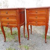 Pair of cherry bedside tables