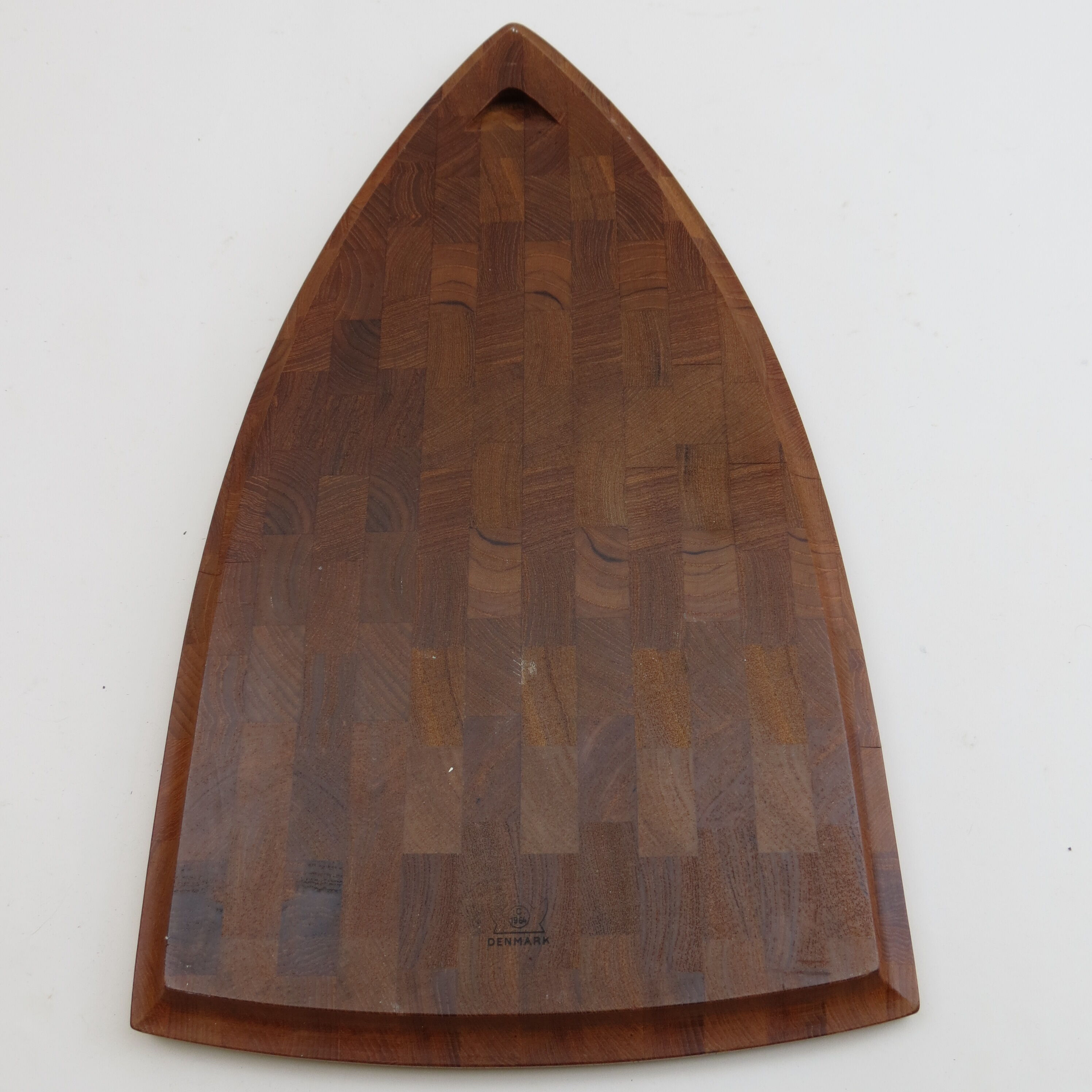 Danish digsmed teak block serving platter cutting board 1960s