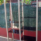 vintage 1980 aluminum shelf