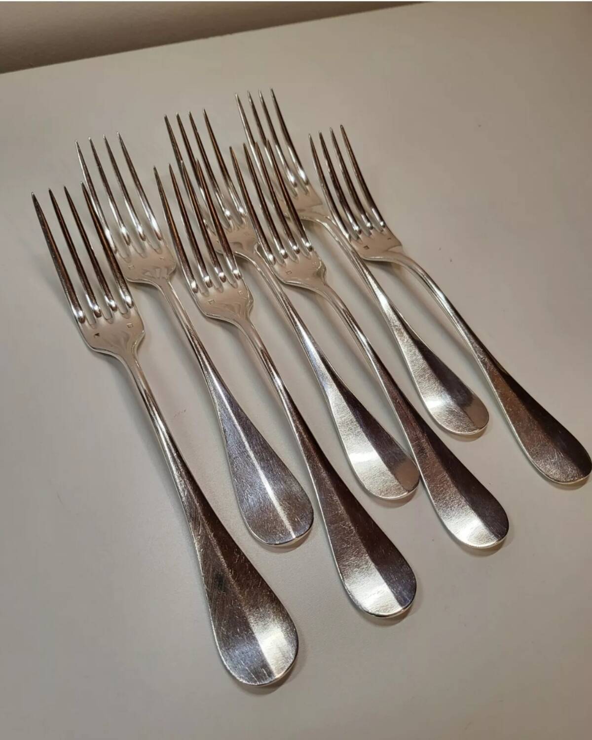 Alfenide Silver Plated Table Forks Set of 7