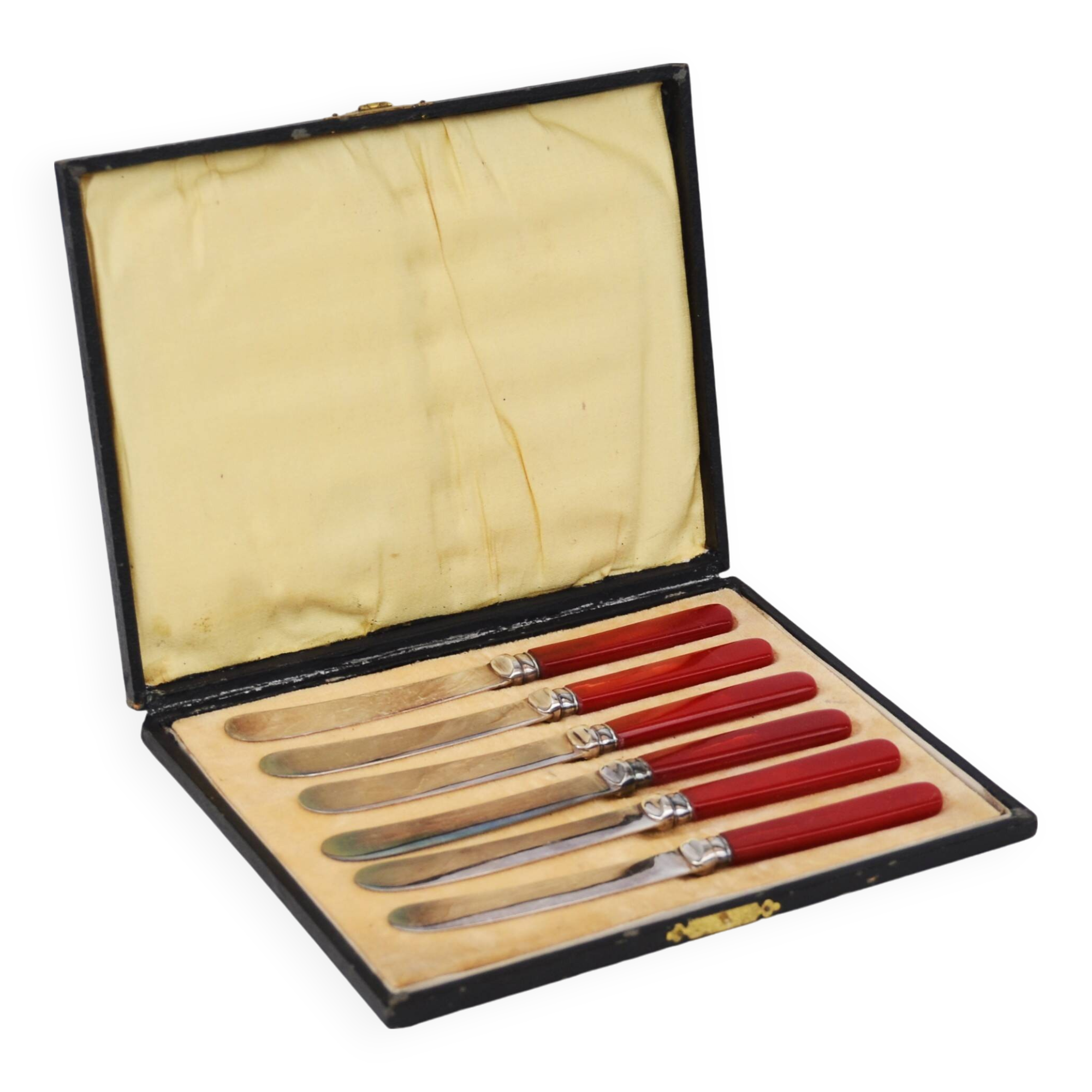 Art Deco Silver Plated Cased Butter or Breakfast Knifes