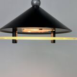 Suspension halogène postmoderne italienne, années 1980