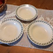 Lot de 3 assiettes creuses anciennes Terre de fer Choisy Le Roi