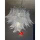 Glass Chandelier "Felce" in Clear Color Italian