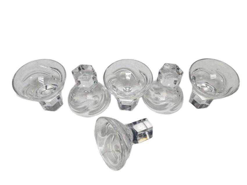 Art Deco vodka glasses, former Czechoslovakia, 1930s, set of 6