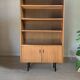 Vintage modernist oak display bookcase