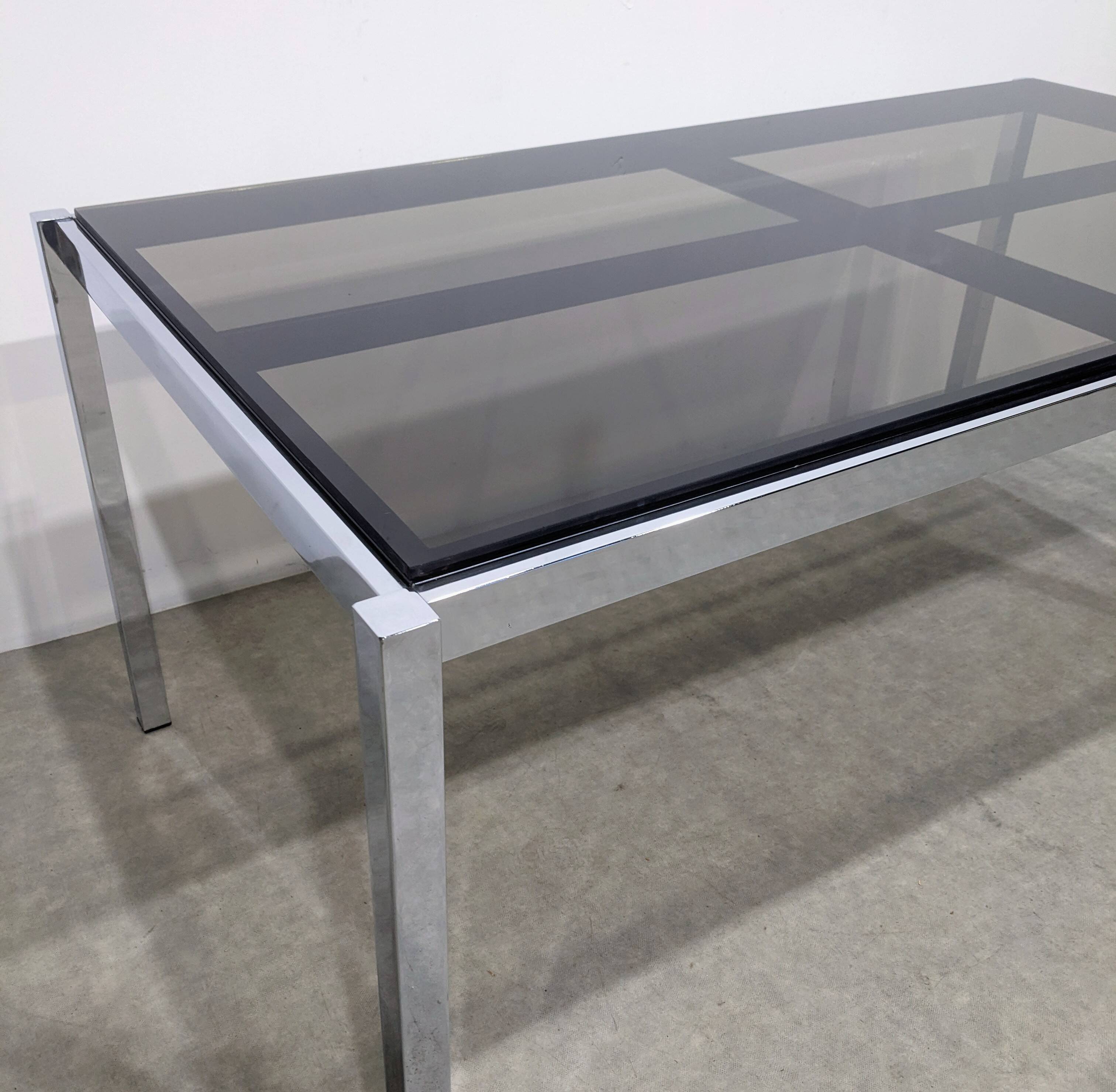 1970s glass dining table or desk