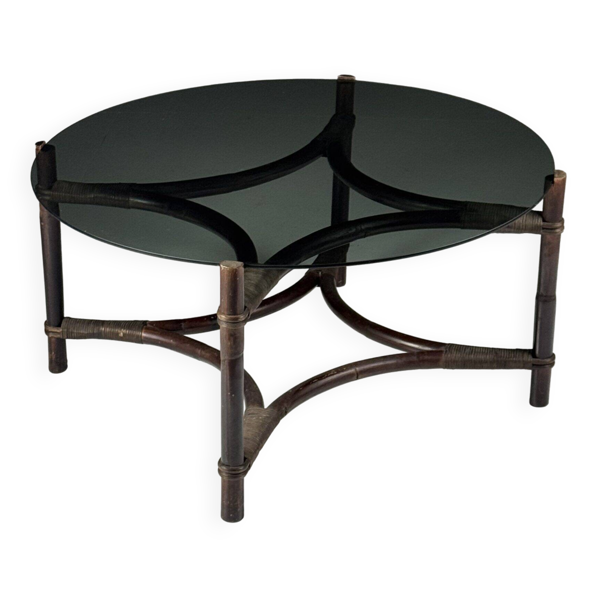 Rattan coffee table vintage