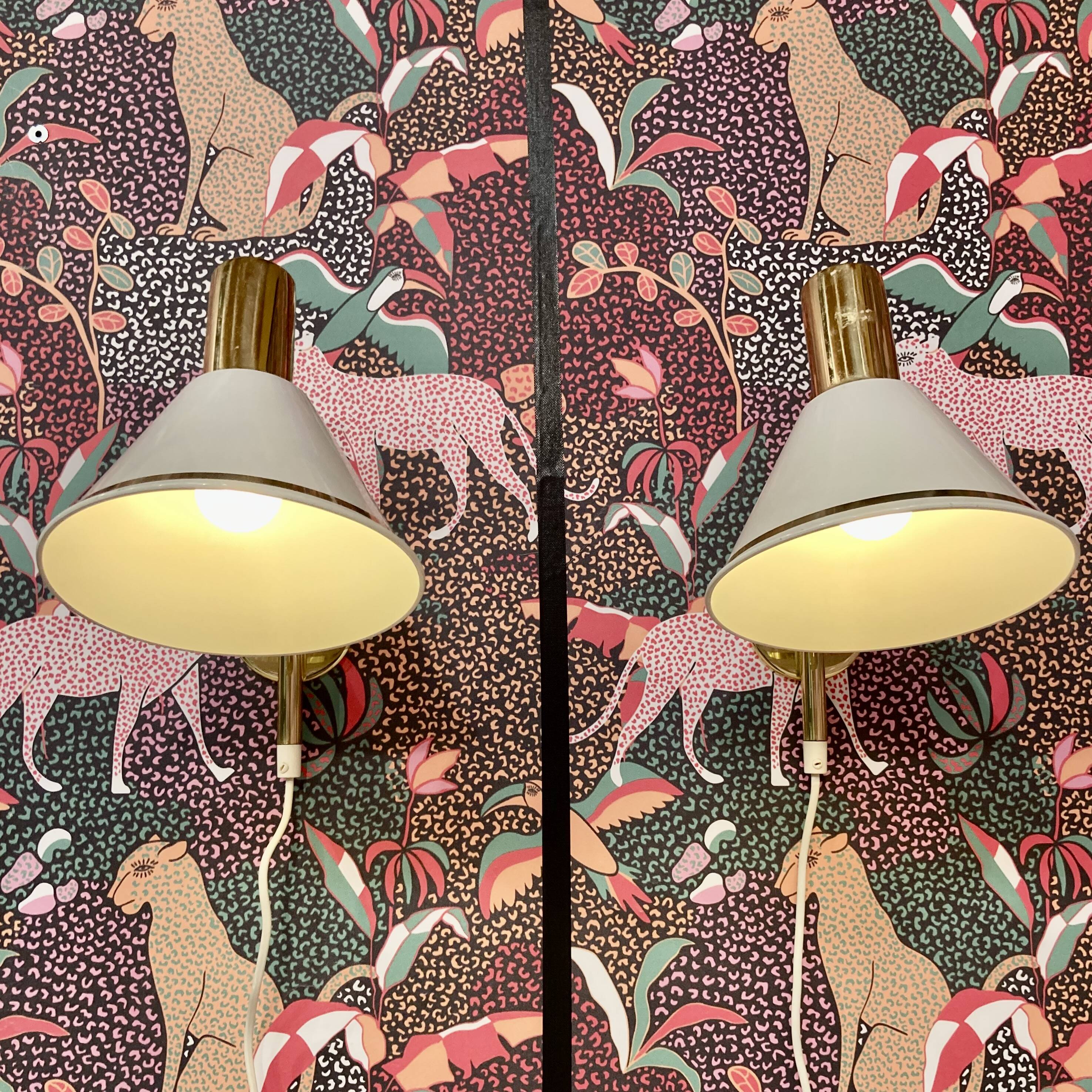 Paire d'appliques modulables design 1960.