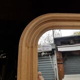 large mirror in molded oak Louis-Philippe style